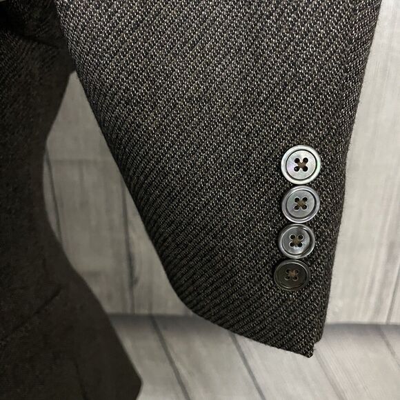 Hugo Boss 40S Dark Brown Wool / Silk / Cashmere 3-Button Dual-Vent Sports Coat - Picture 4 of 11